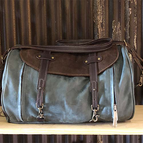 two-tone-blue-wax-duffel-bag